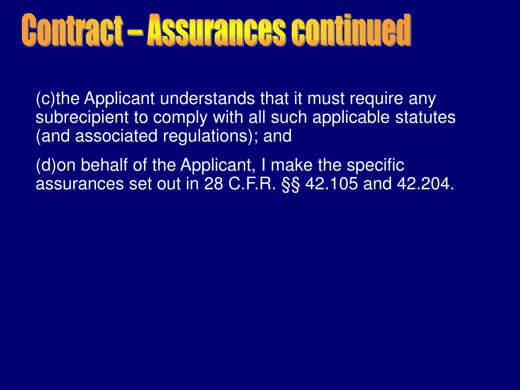 contract assurances continued 1