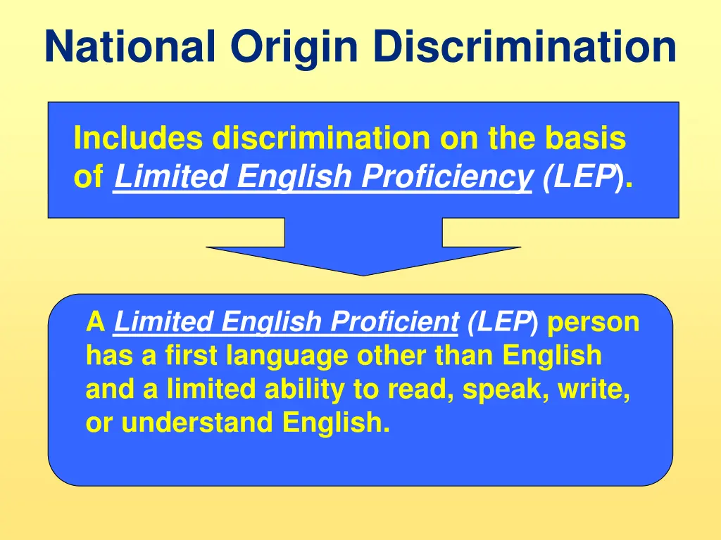 national origin discrimination