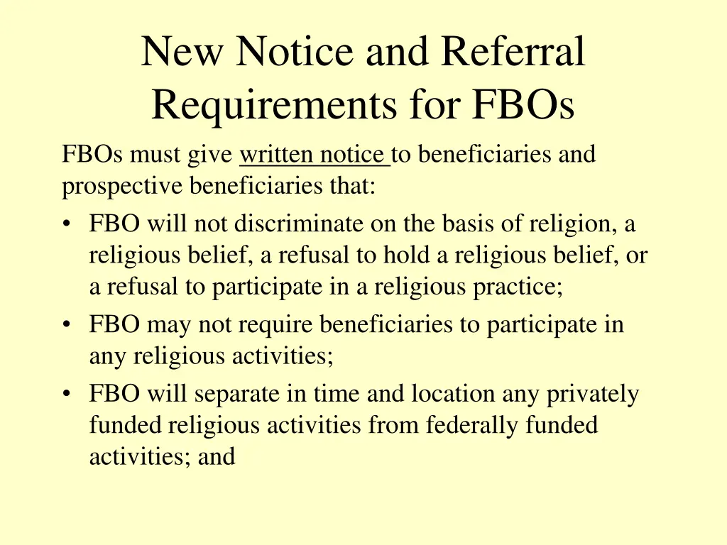 new notice and referral requirements for fbos