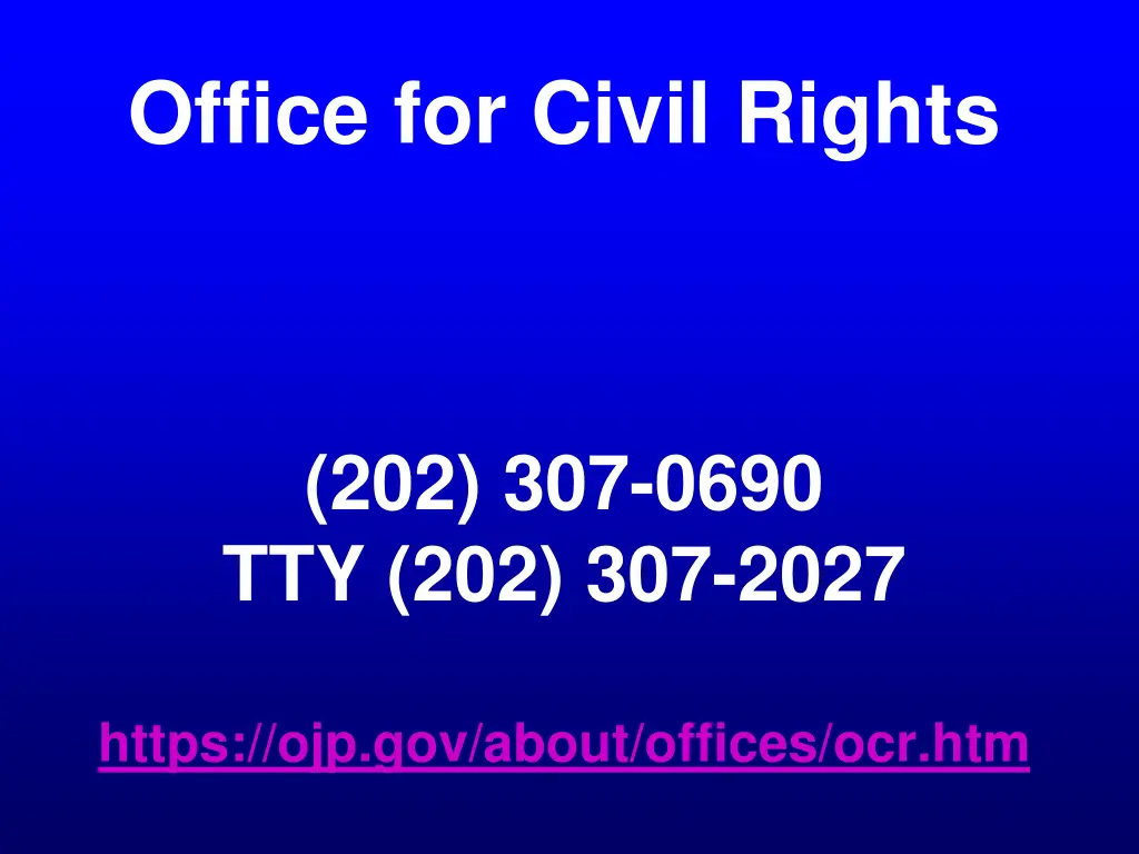 office for civil rights