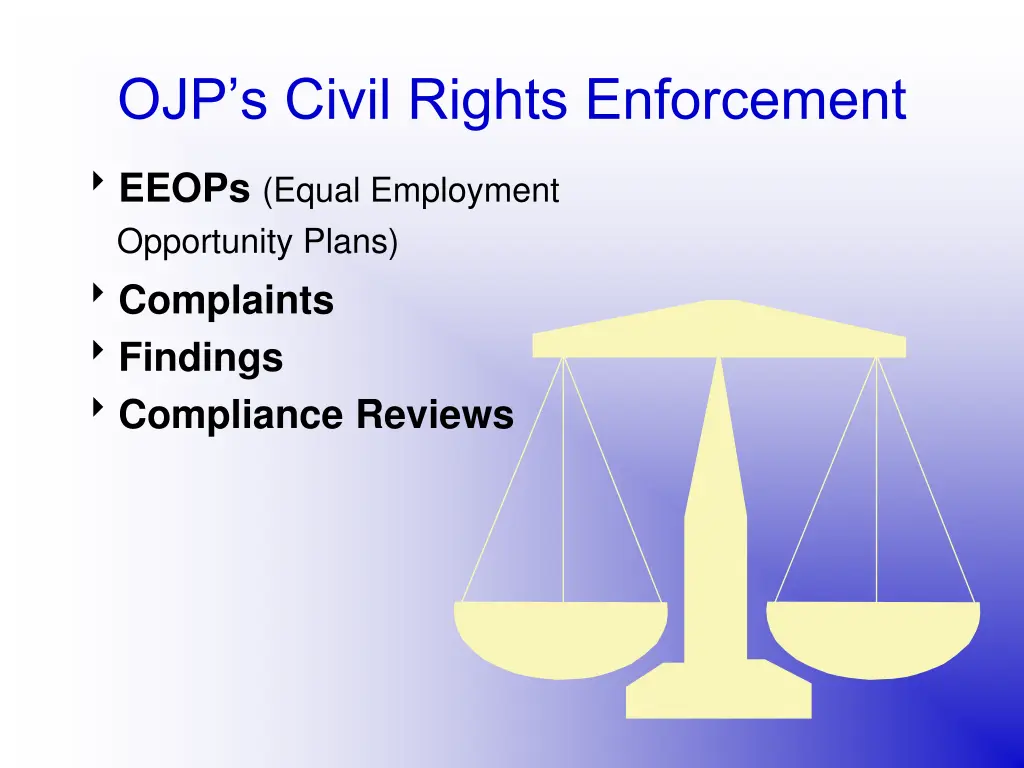 ojp s civil rights enforcement