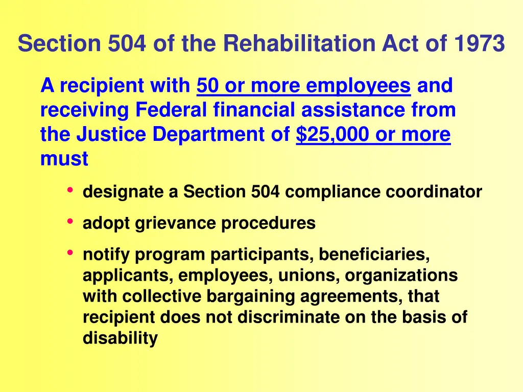 section 504 of the rehabilitation act of 1973