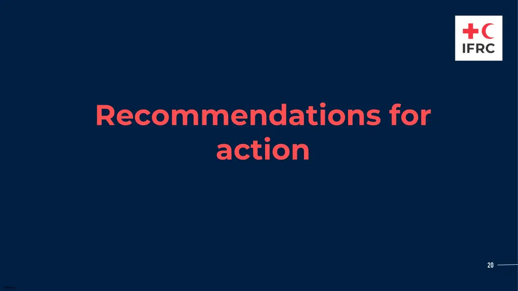 recommendations for action