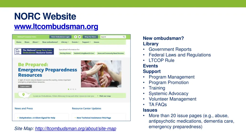 norc website www ltcombudsman org