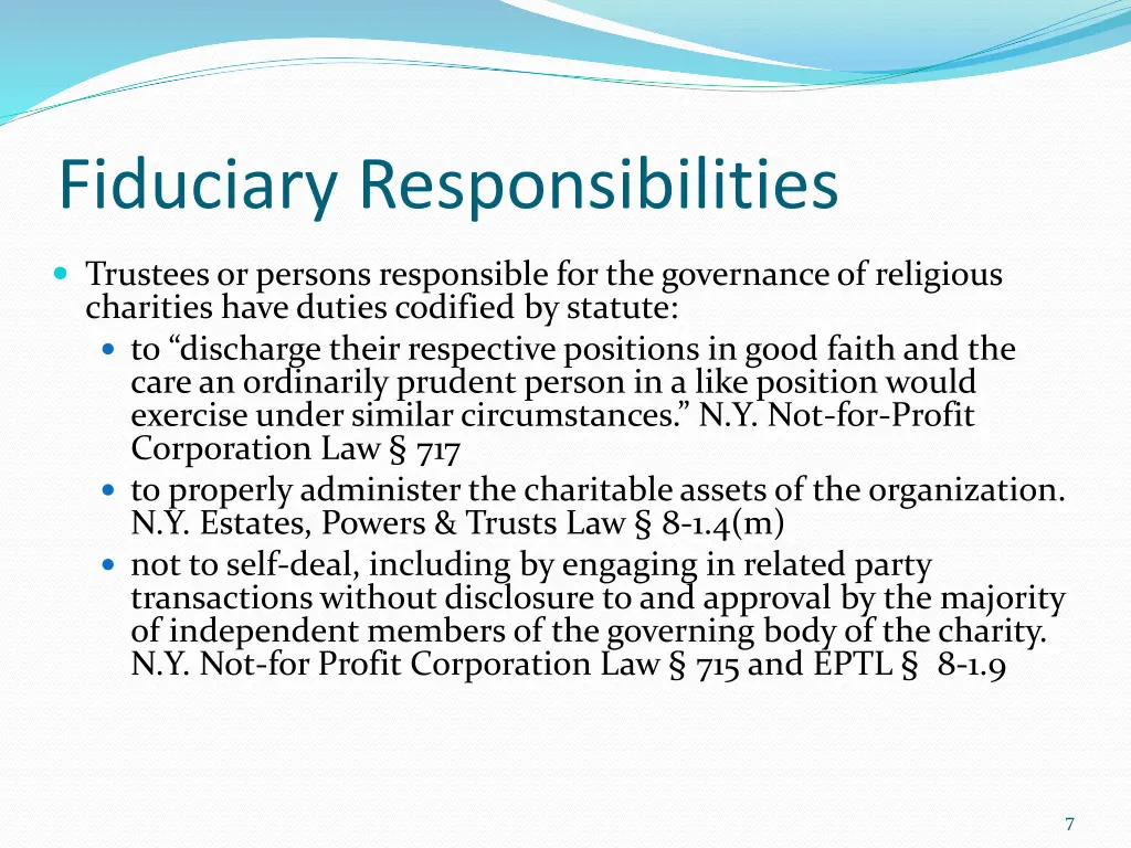 fiduciary responsibilities