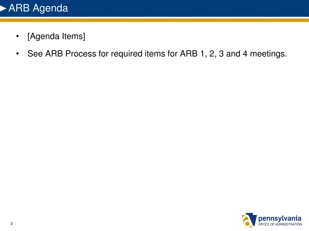 arb agenda