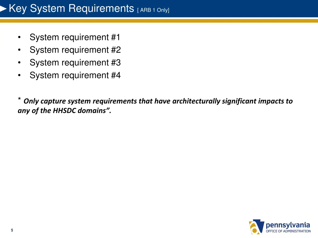 key system requirements arb 1 only