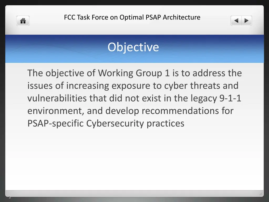 fcc task force on optimal psap architecture 1