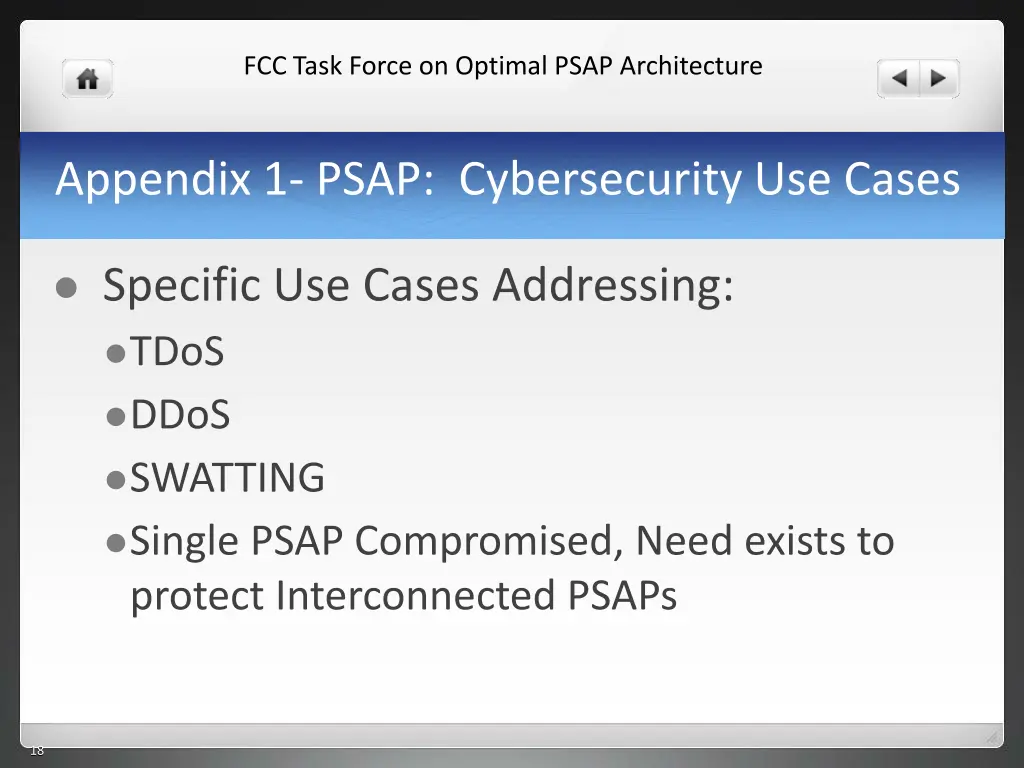fcc task force on optimal psap architecture 16