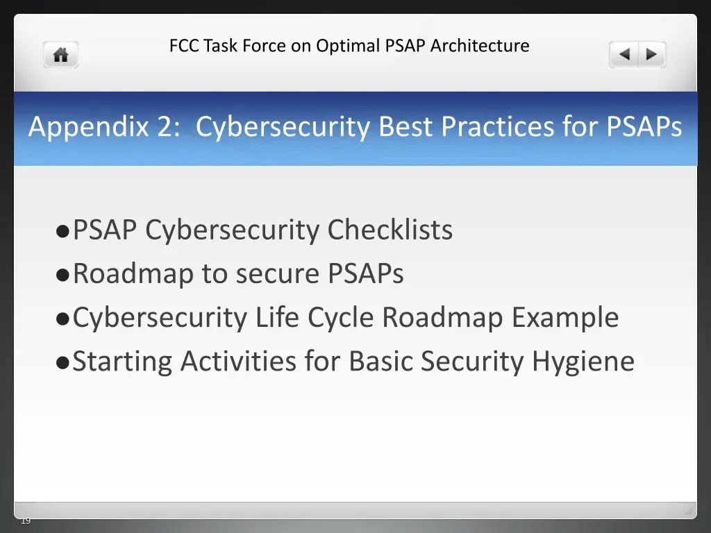 fcc task force on optimal psap architecture 17