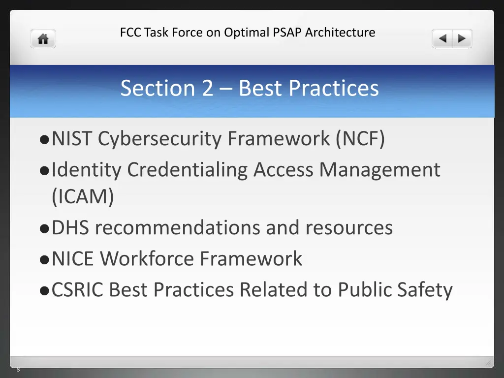 fcc task force on optimal psap architecture 6