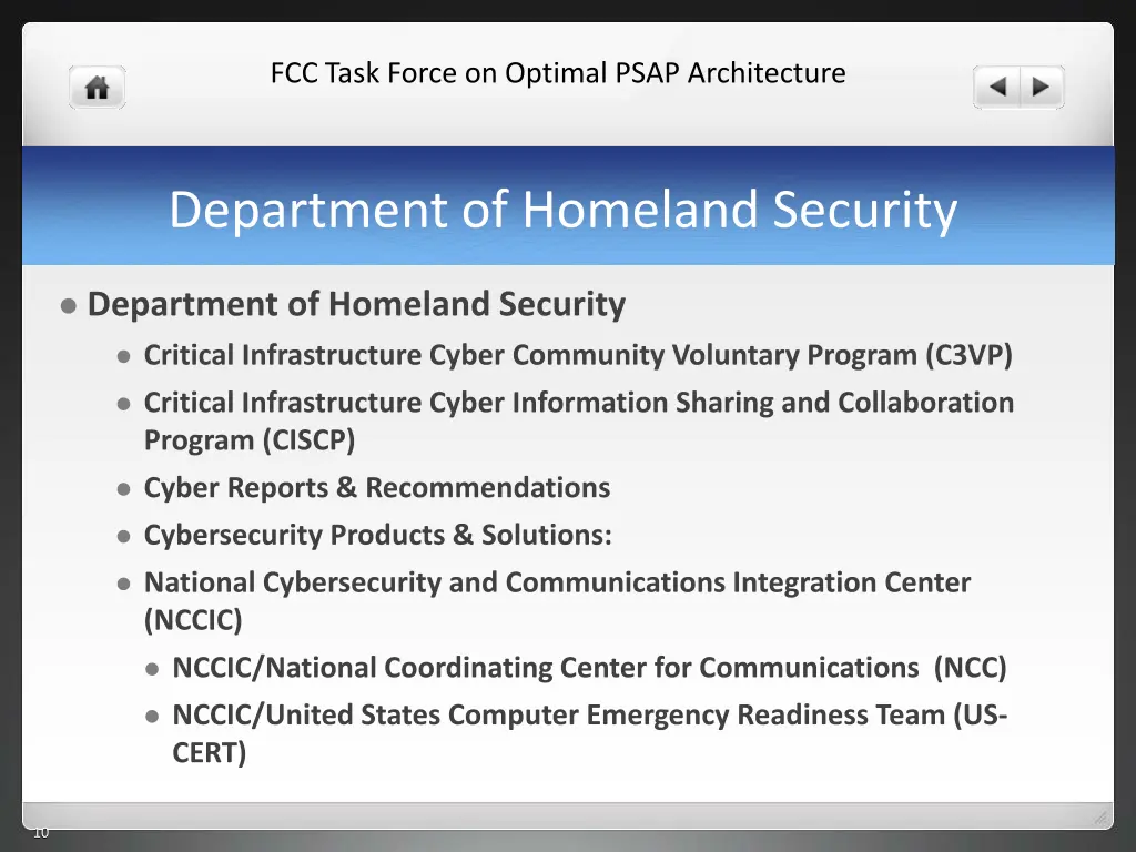 fcc task force on optimal psap architecture 8