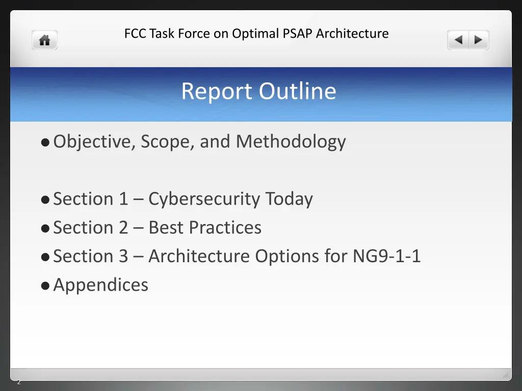 fcc task force on optimal psap architecture