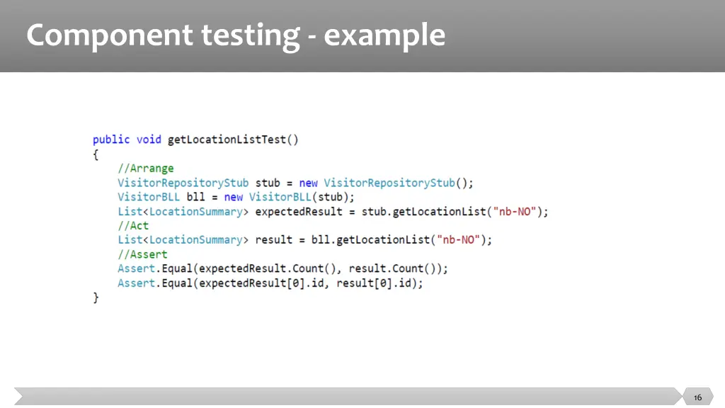 component testing example