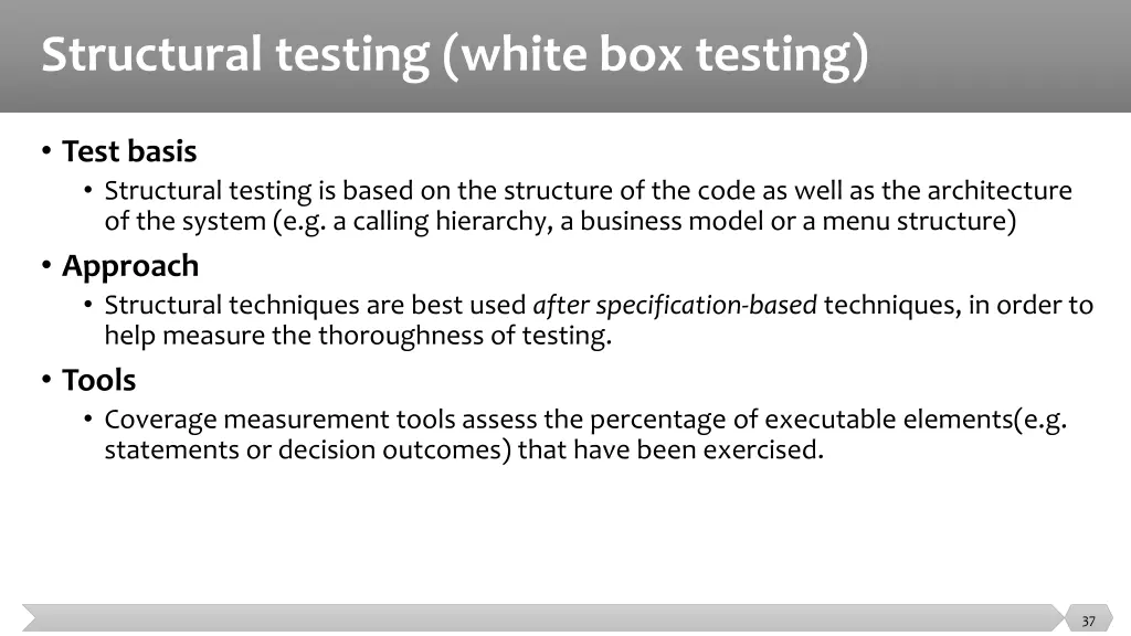 structural testing white box testing 1