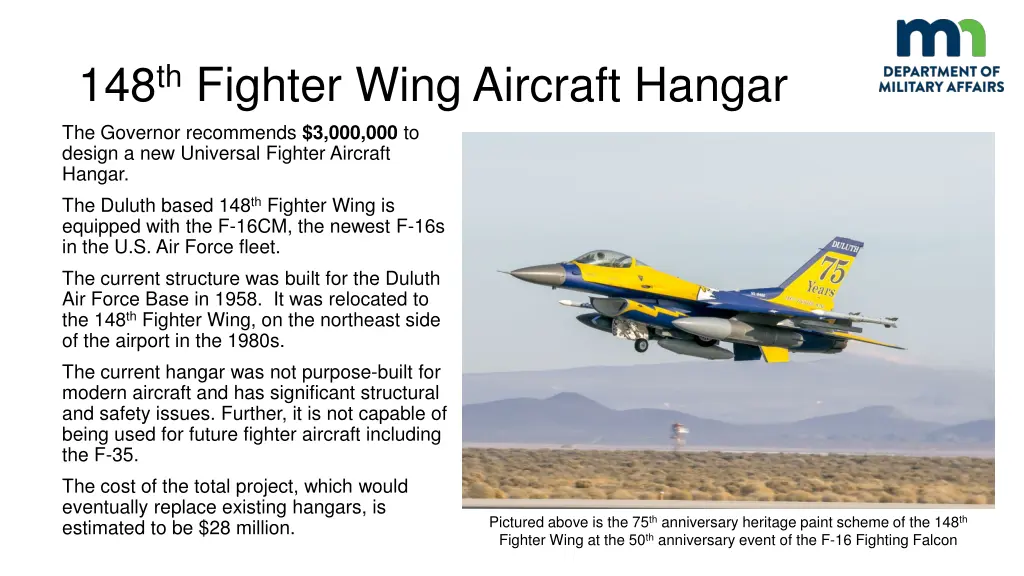 148 th fighter wing aircraft hangar the governor