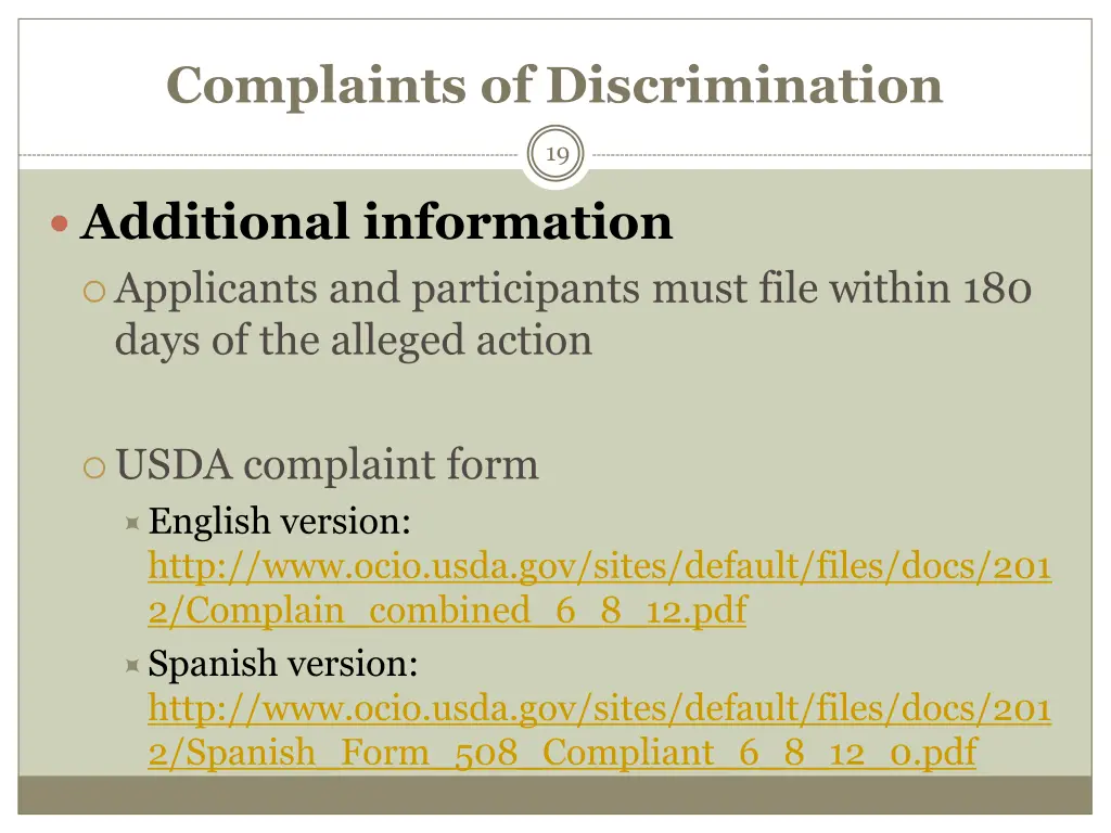 complaints of discrimination 3