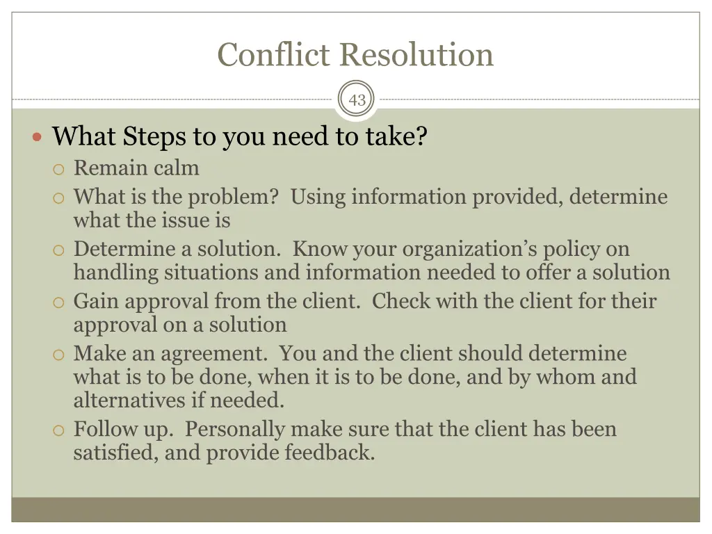 conflict resolution 1
