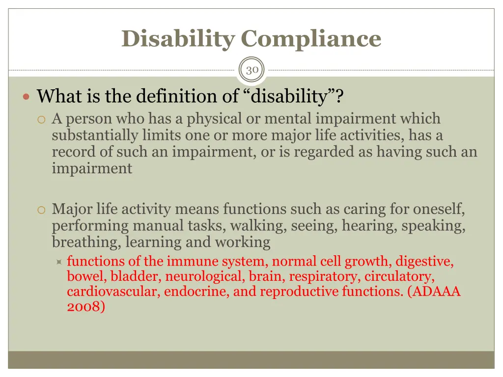 disability compliance