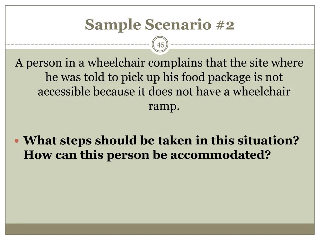 sample scenario 2