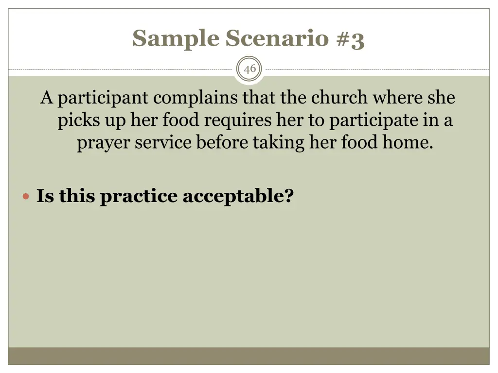 sample scenario 3