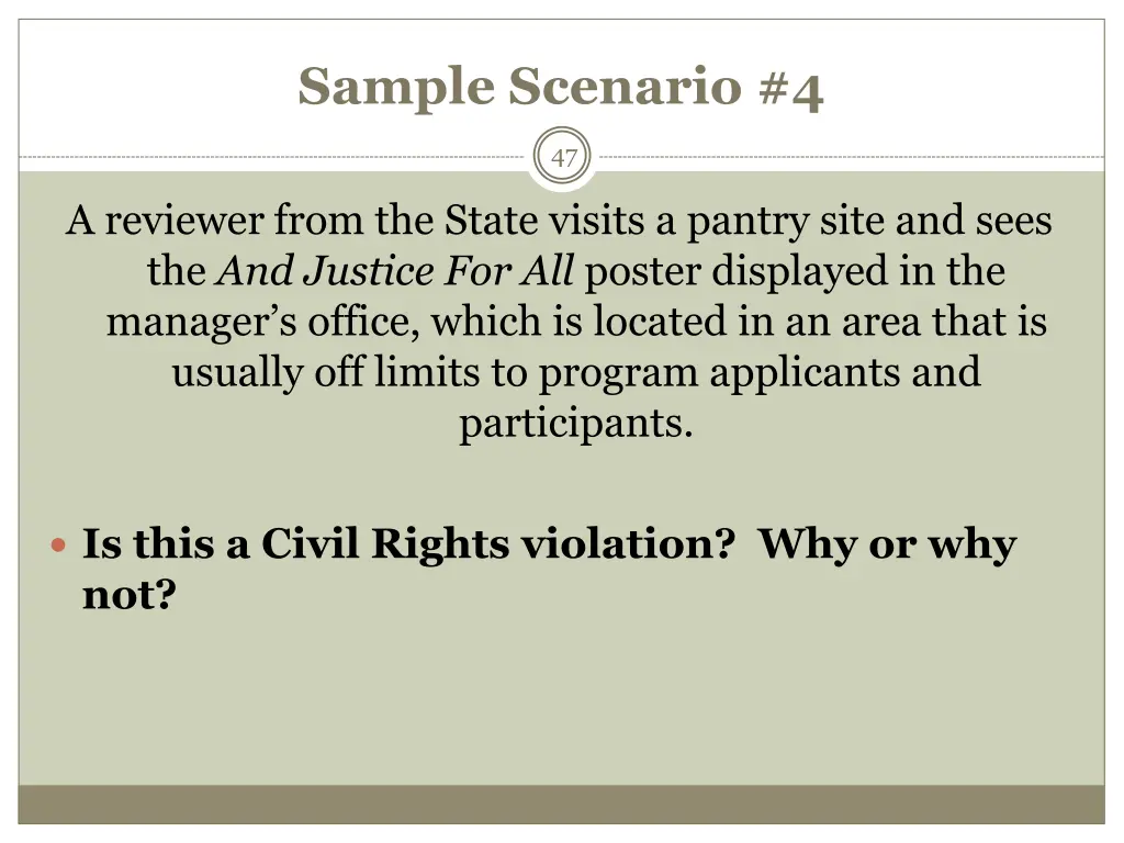 sample scenario 4