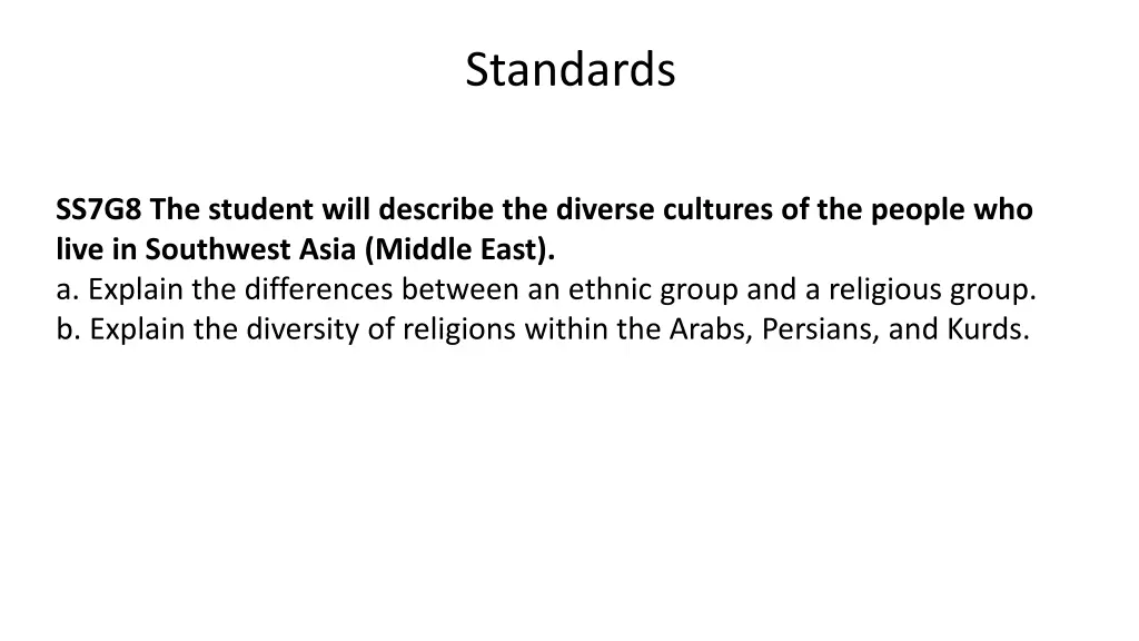 standards