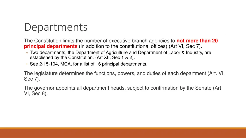 departments