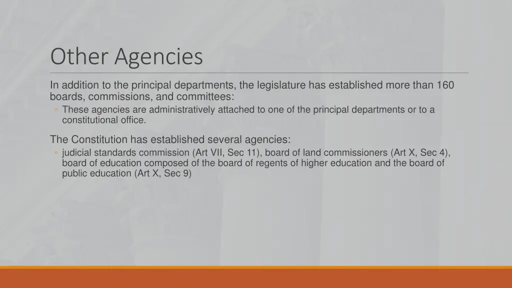other agencies