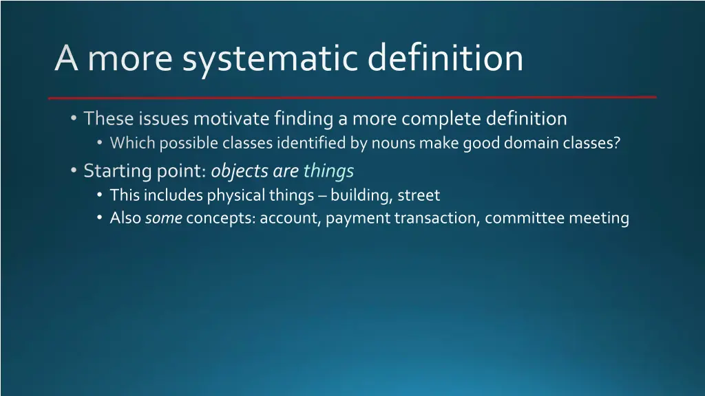 a more systematic definition