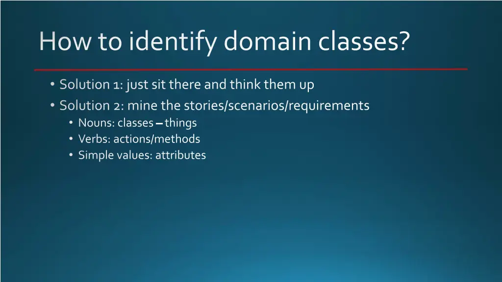 how to identify domain classes
