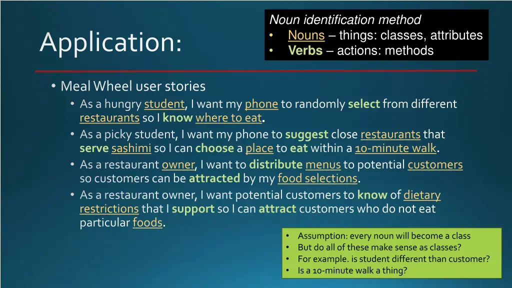 noun identification method nouns things classes
