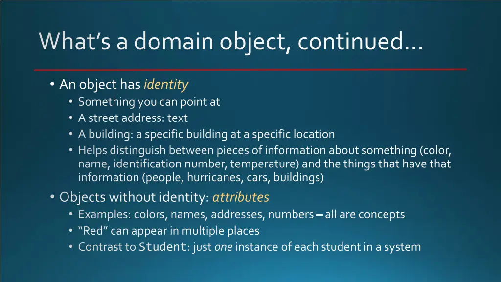what s a domain object continued