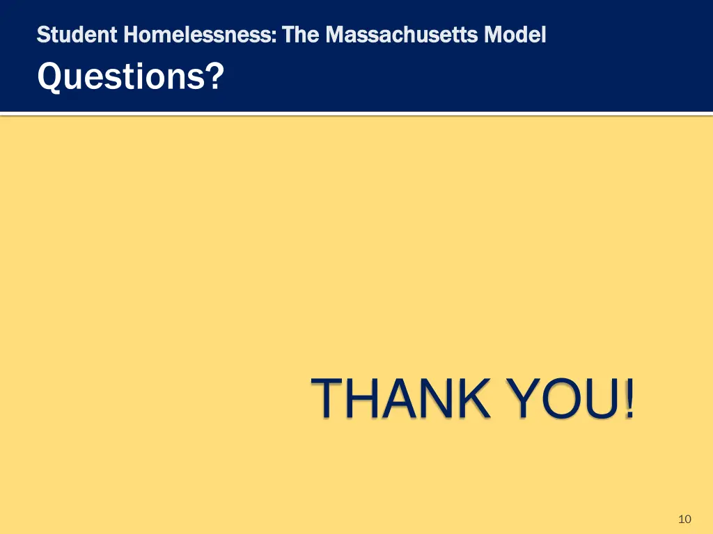 student homelessness the massachusetts model 8