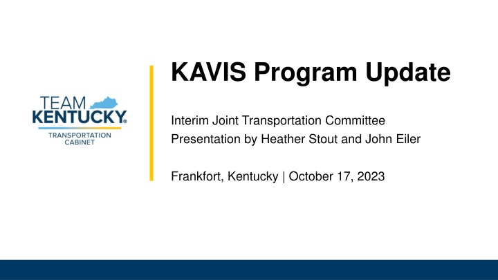 kavis program update