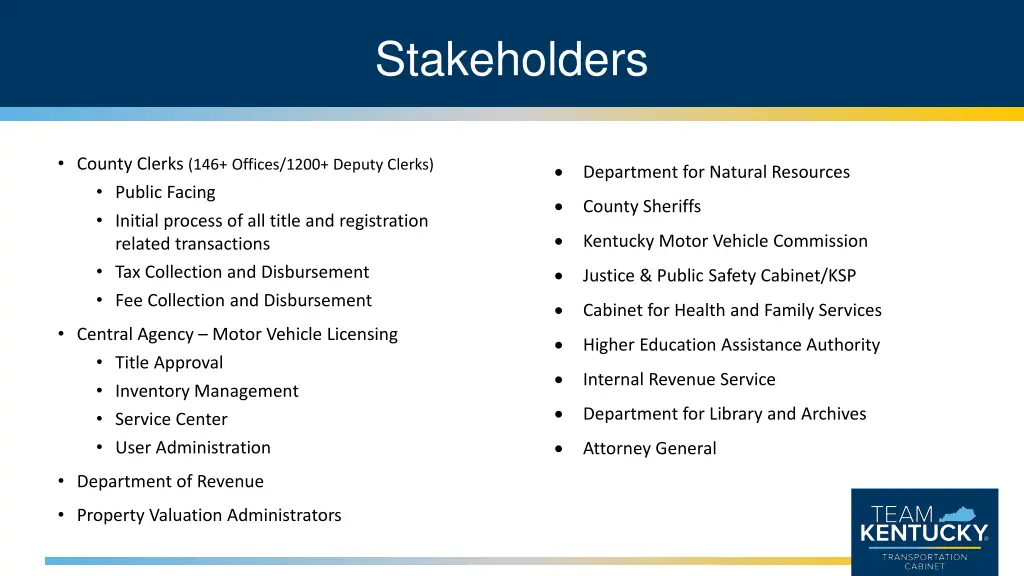 stakeholders