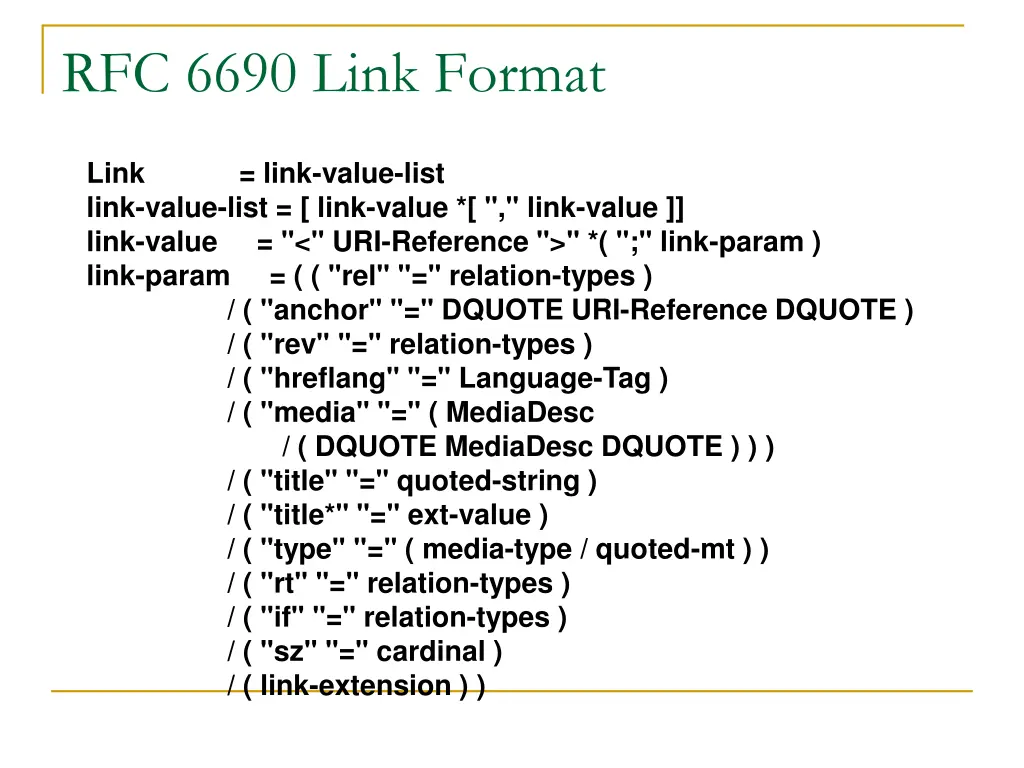 rfc 6690 link format