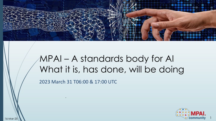 mpai a standards body for ai what it is has done