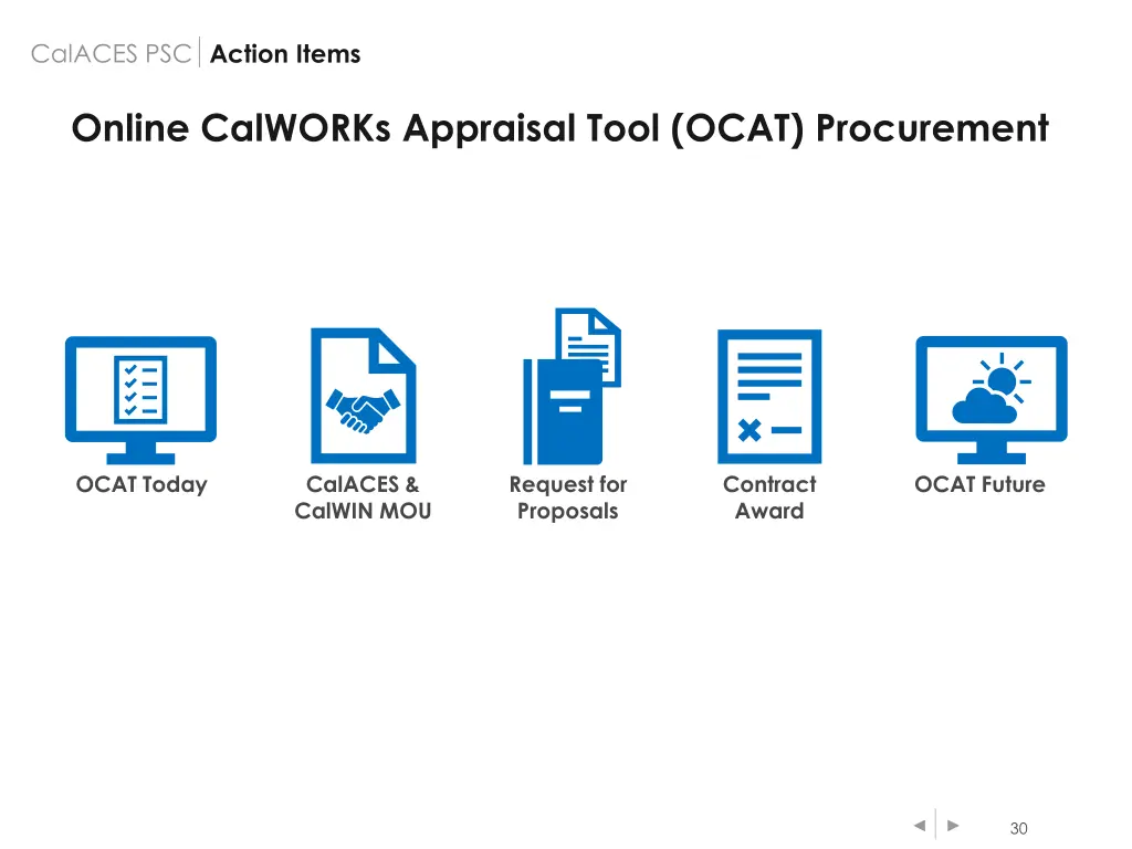 calaces psc action items