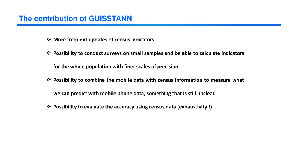 the contribution of guisstann