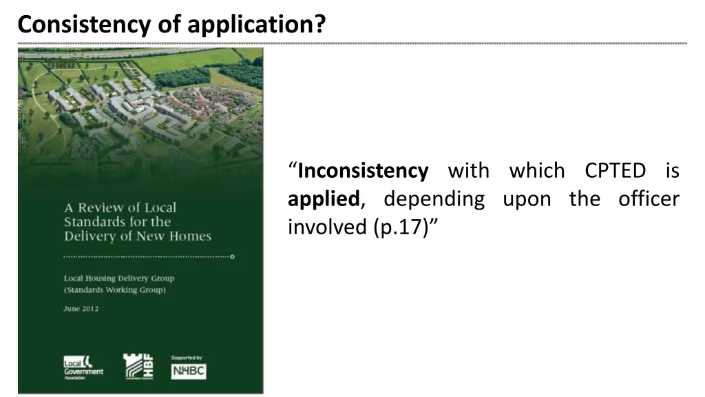 consistency of application