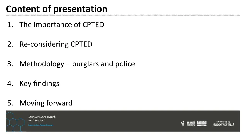 content of presentation