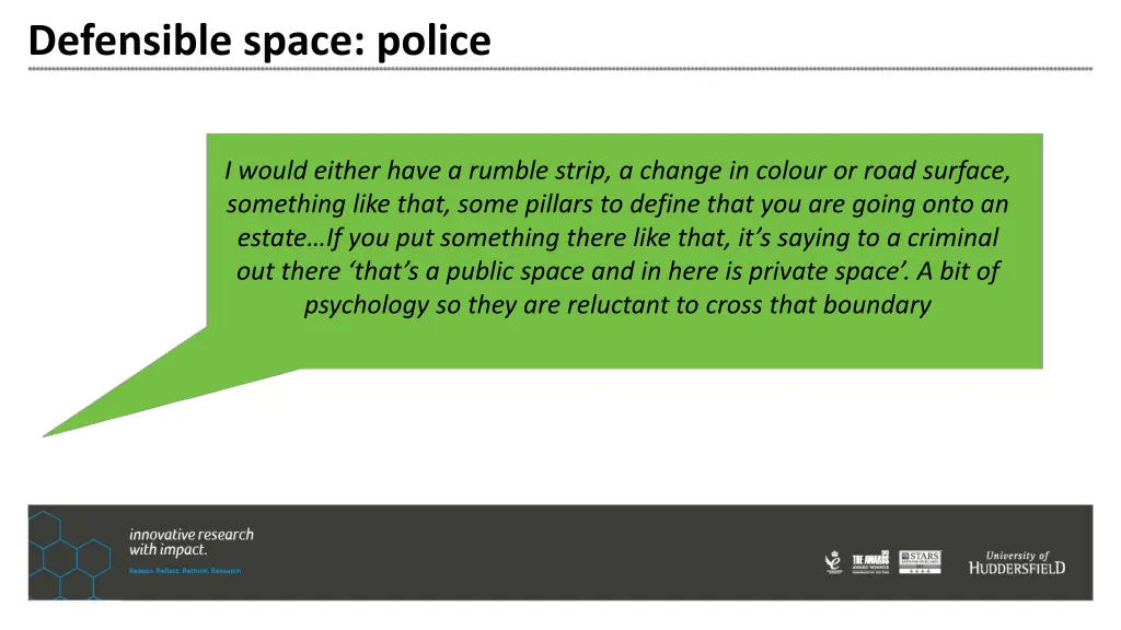 defensible space police 1
