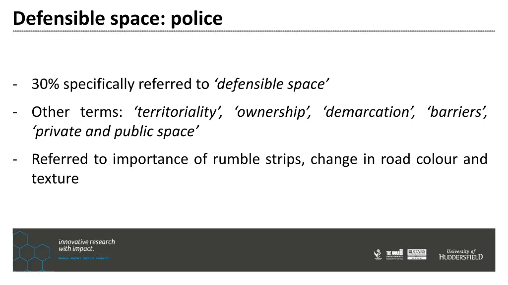 defensible space police