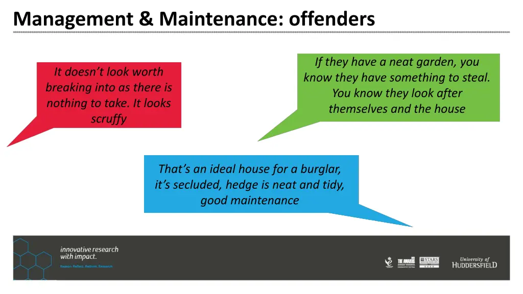 management maintenance offenders 1