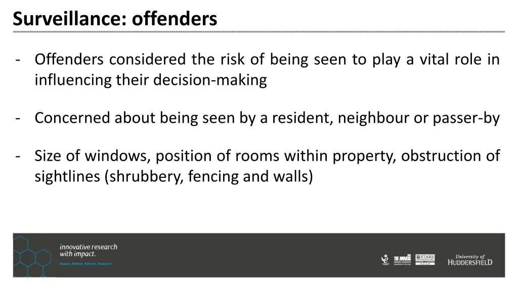 surveillance offenders