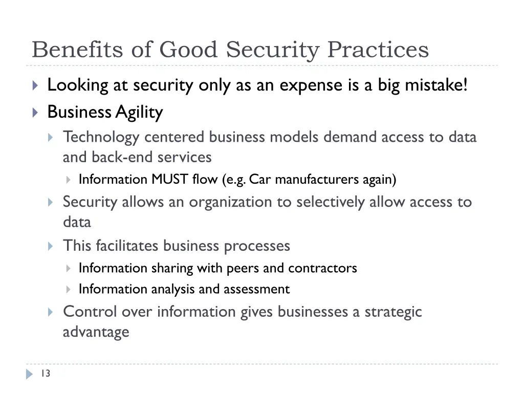 benefits of good security practices