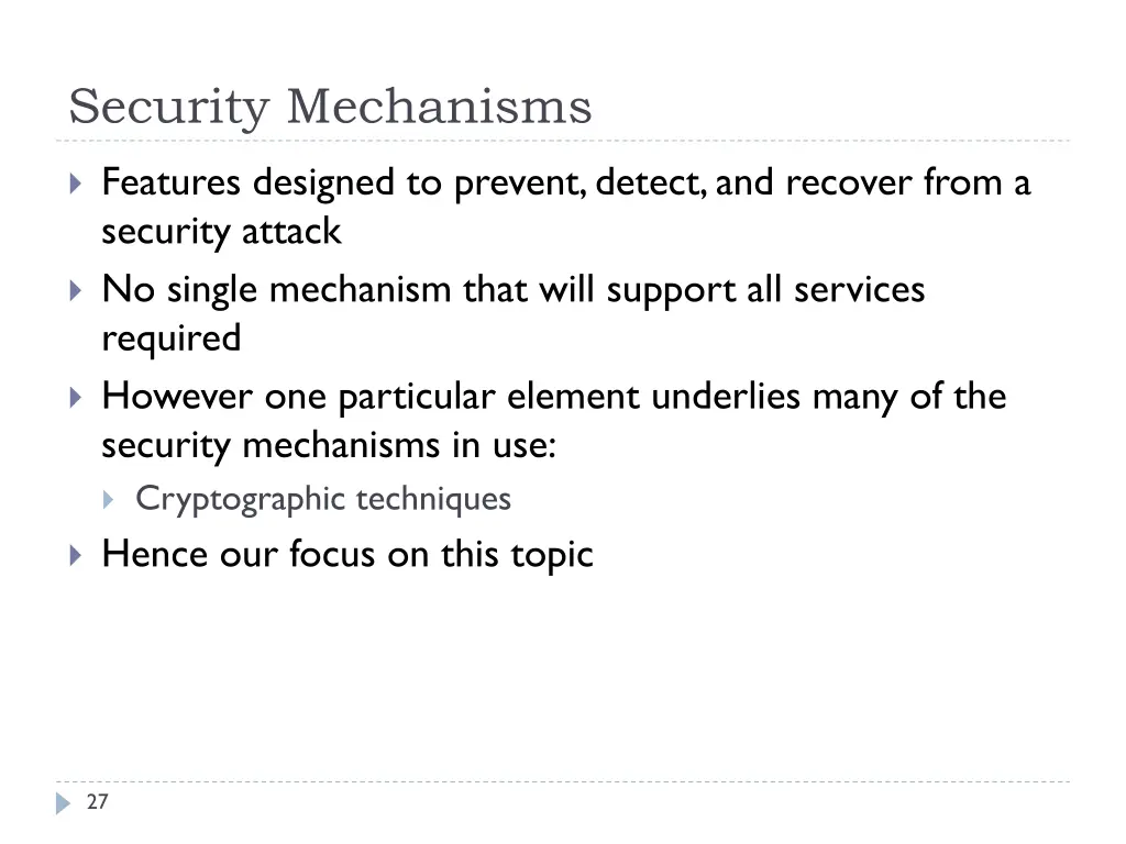 security mechanisms