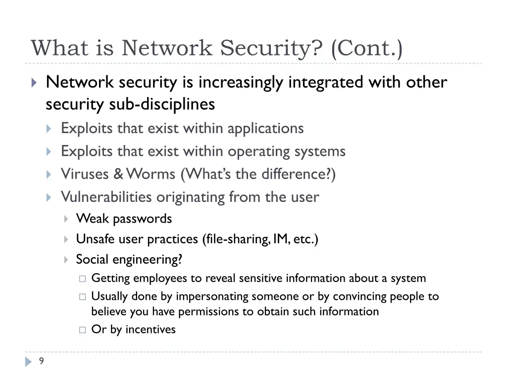 what is network security cont 2