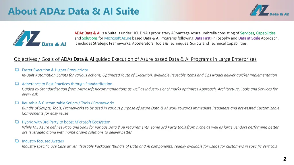 about adaz data ai suite
